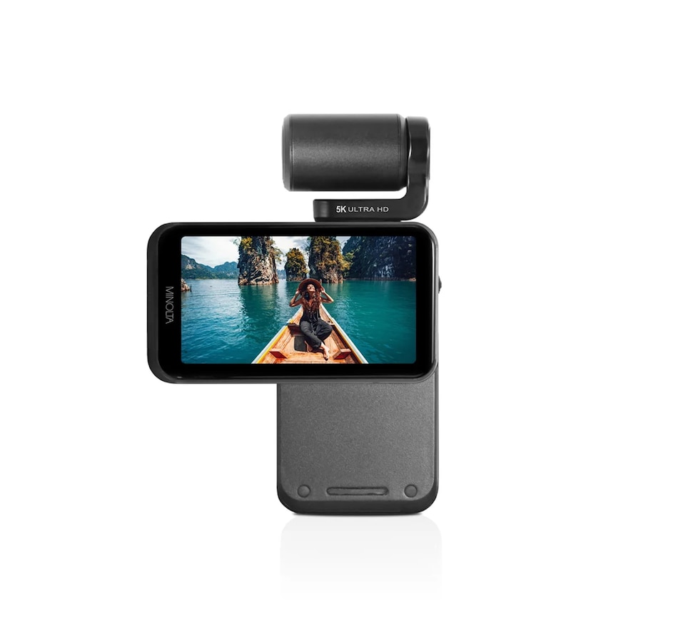 Image 711974_ALTMORE6.jpg, Product 711-974 / Price $589.99, Minolta MN5KGP1 5K UHD/20 MP Handheld Pocket Camcorder with Motorized Tilting Lens Head from Minolta on TSC.ca's Electronics department