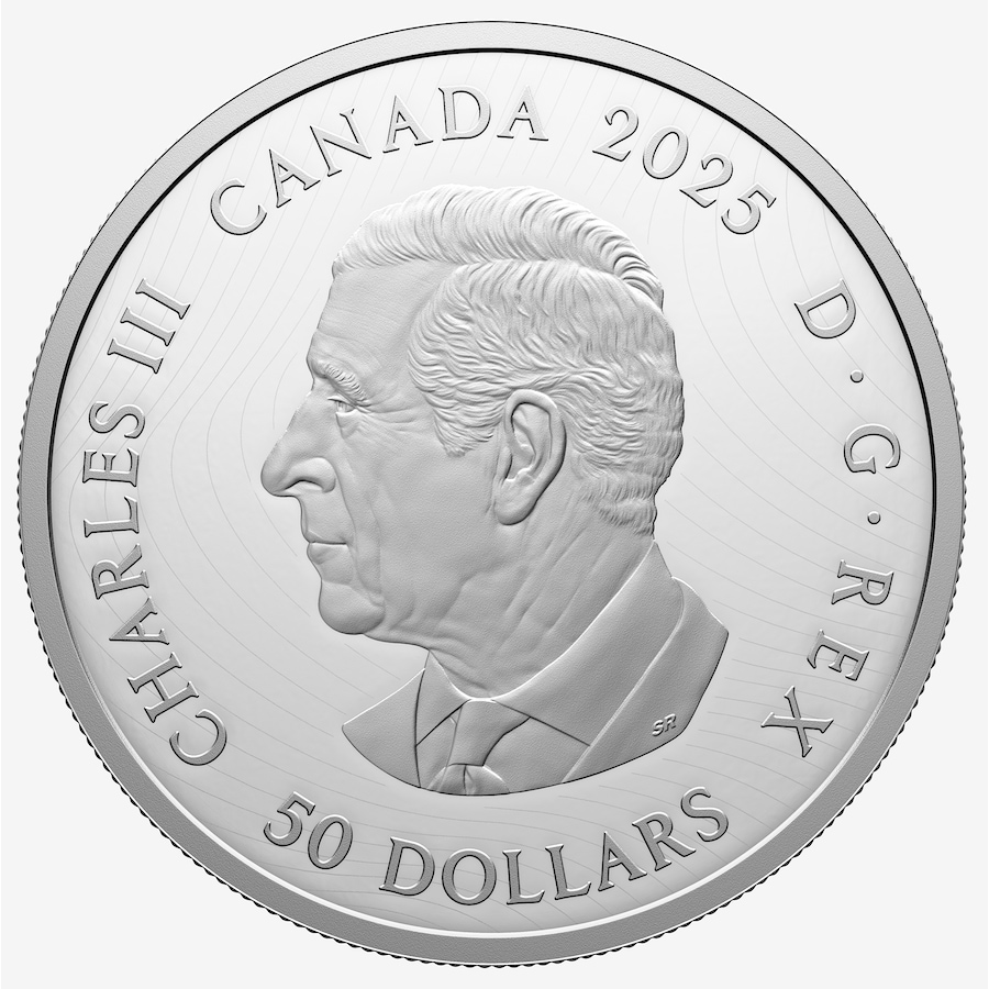 Image 711986_ALTMORE2.jpg, Product 711-986 / Price $999.95, 2025 $50 Fine Silver Baffin Island Mountains by Lawren S. Harris from Royal Canadian Mint (RCM) on TSC.ca's Coins department