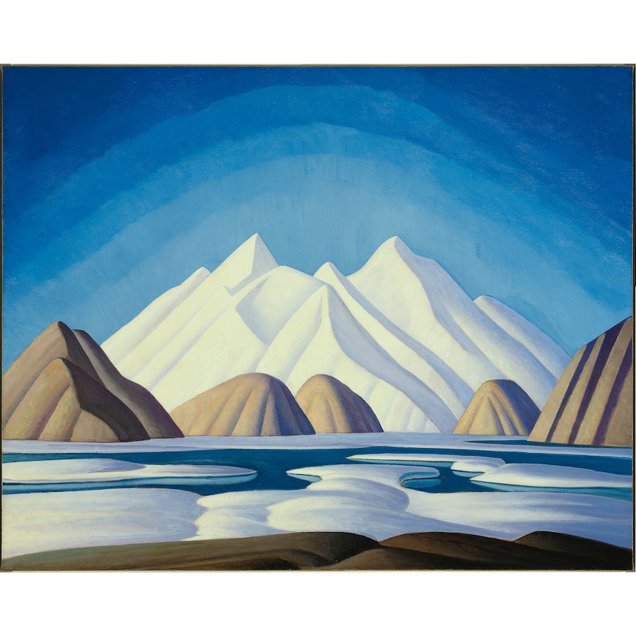 Image 711986_ALTMORE3.jpg, Product 711-986 / Price $999.95, 2025 $50 Fine Silver Baffin Island Mountains by Lawren S. Harris from Royal Canadian Mint (RCM) on TSC.ca's Coins department