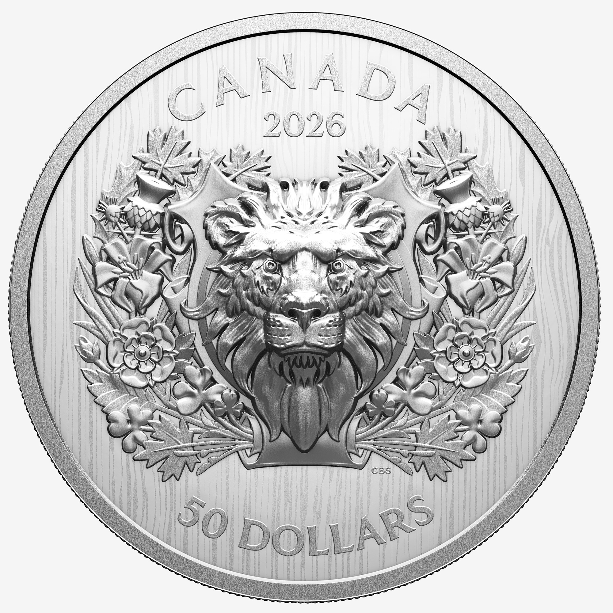 2026 $50 Heraldic Lion Fine Silver Coin - TSC.ca