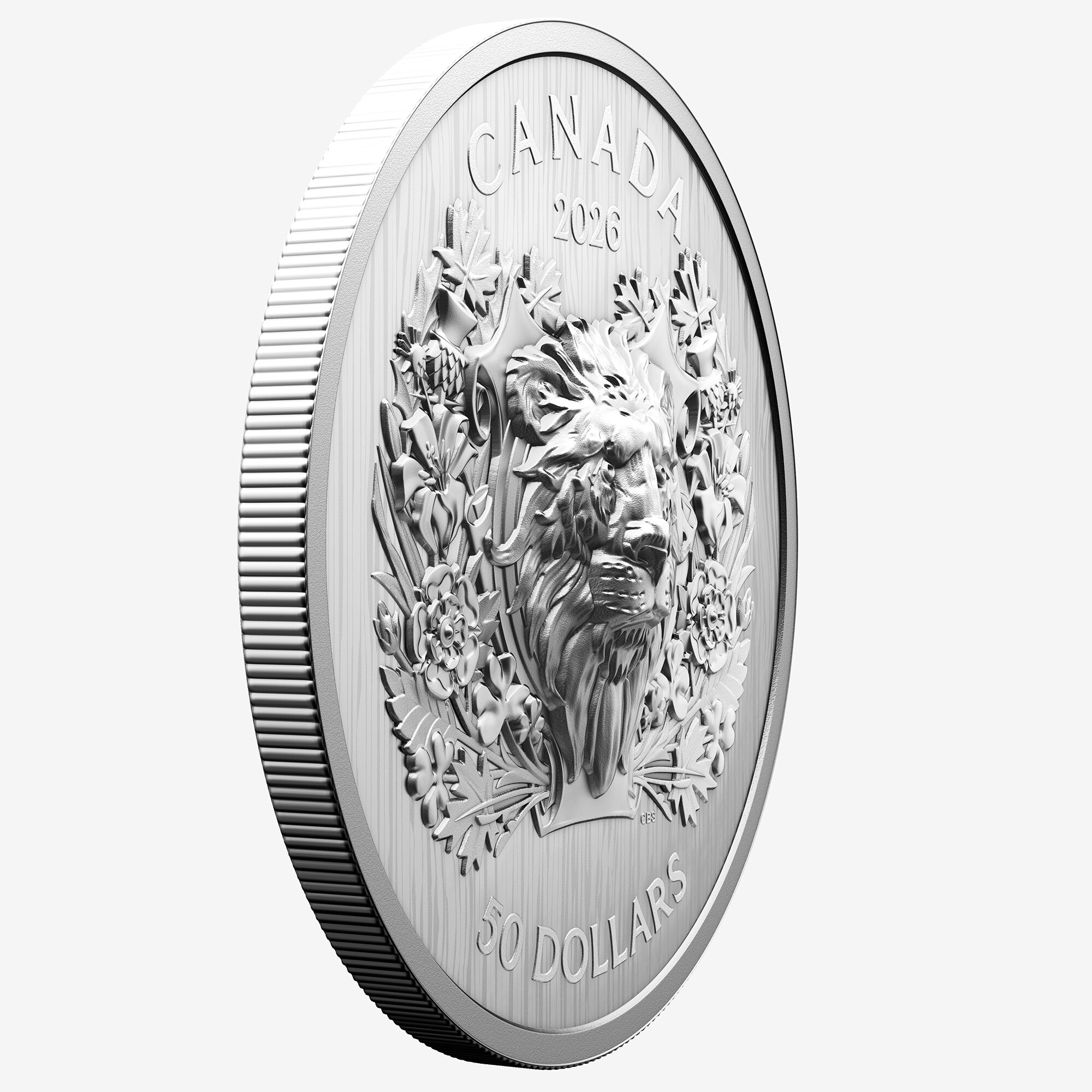 2026 $50 Heraldic Lion Fine Silver Coin - TSC.ca