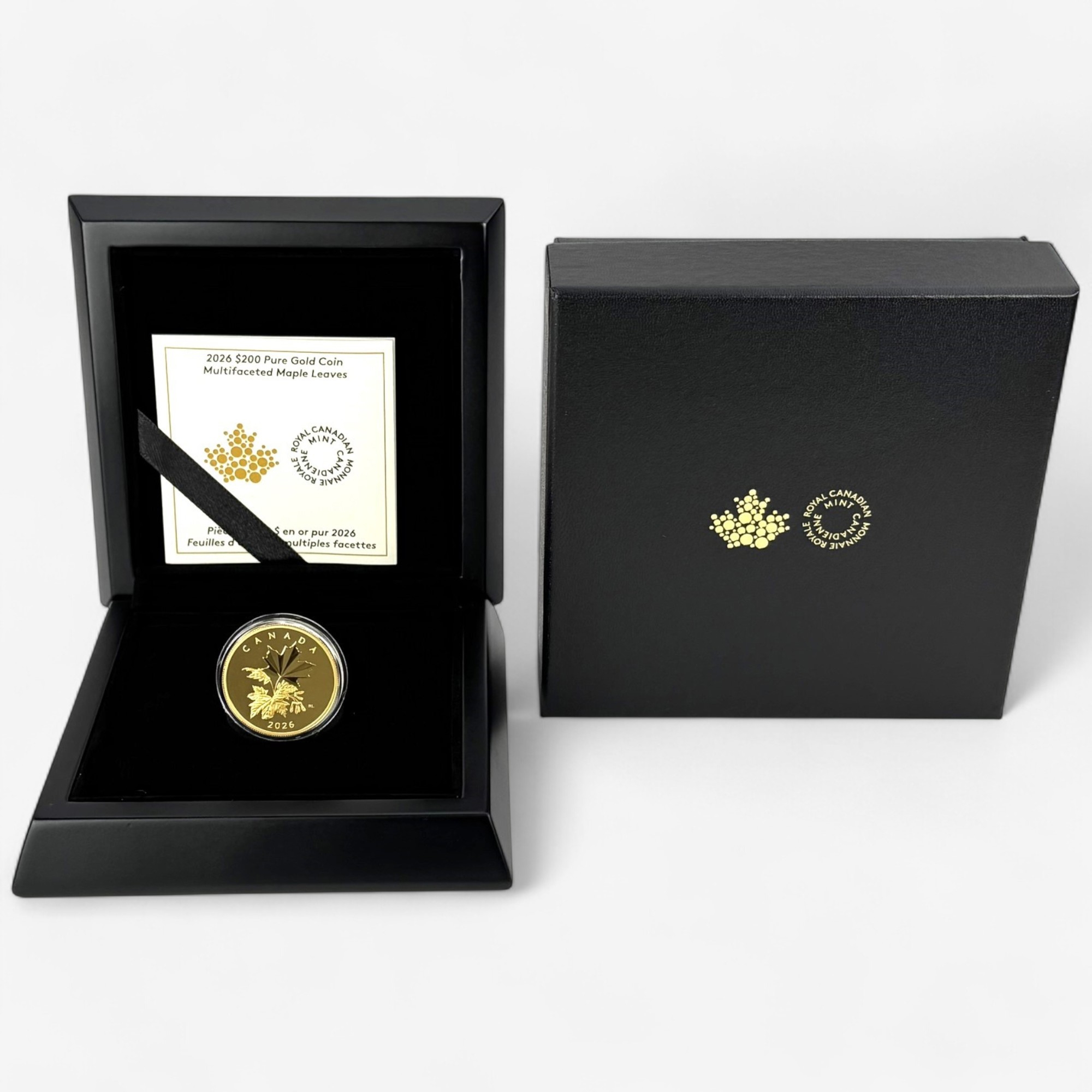 2026 $200 Multifaceted Maple Leaves One-Ounce Fine Gold Coin - TSC.ca