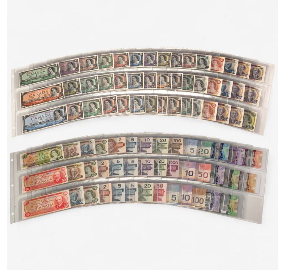 Image 711996_ALTMORE2.jpg, Product 711-996 / Price $10,995.00, Ultimate Heirloom Banknote Collection (86 notes, from 1954 Devil's Face to 2018) from Canadian Coin & Currency on TSC.ca's Coins department