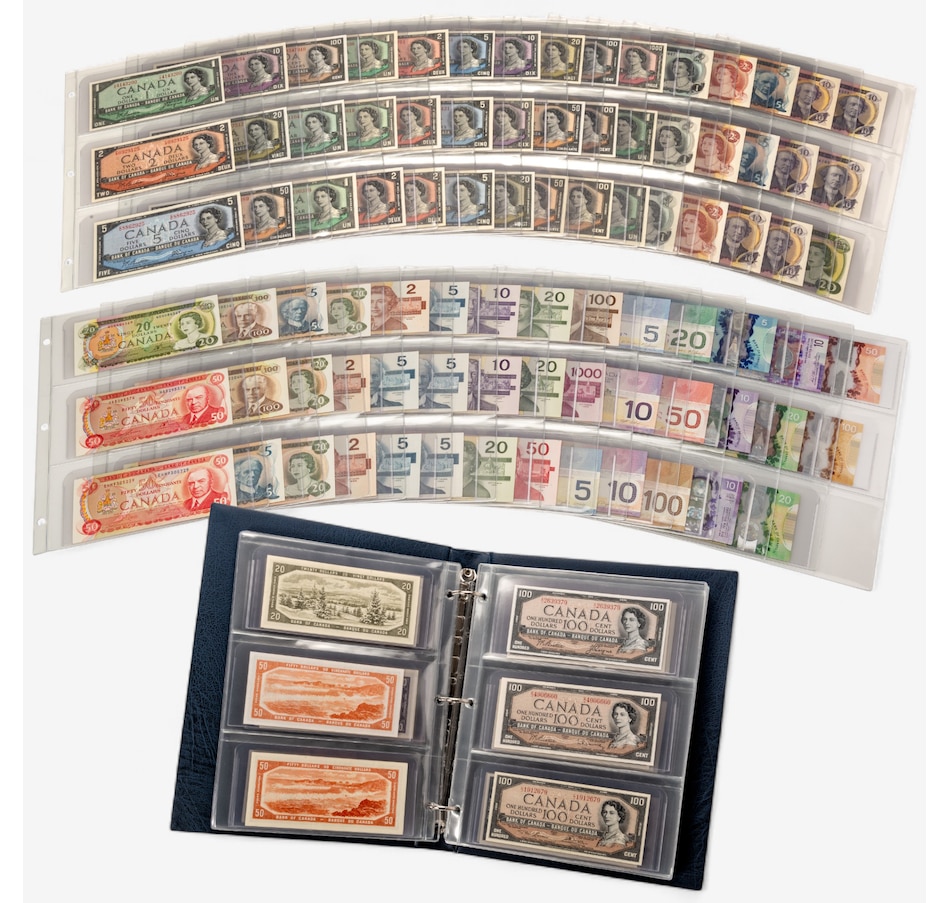 Image 711996_ALTMORE3.jpg, Product 711-996 / Price $10,995.00, Ultimate Heirloom Banknote Collection (86 notes, from 1954 Devil's Face to 2018) from Canadian Coin & Currency on TSC.ca's Coins department
