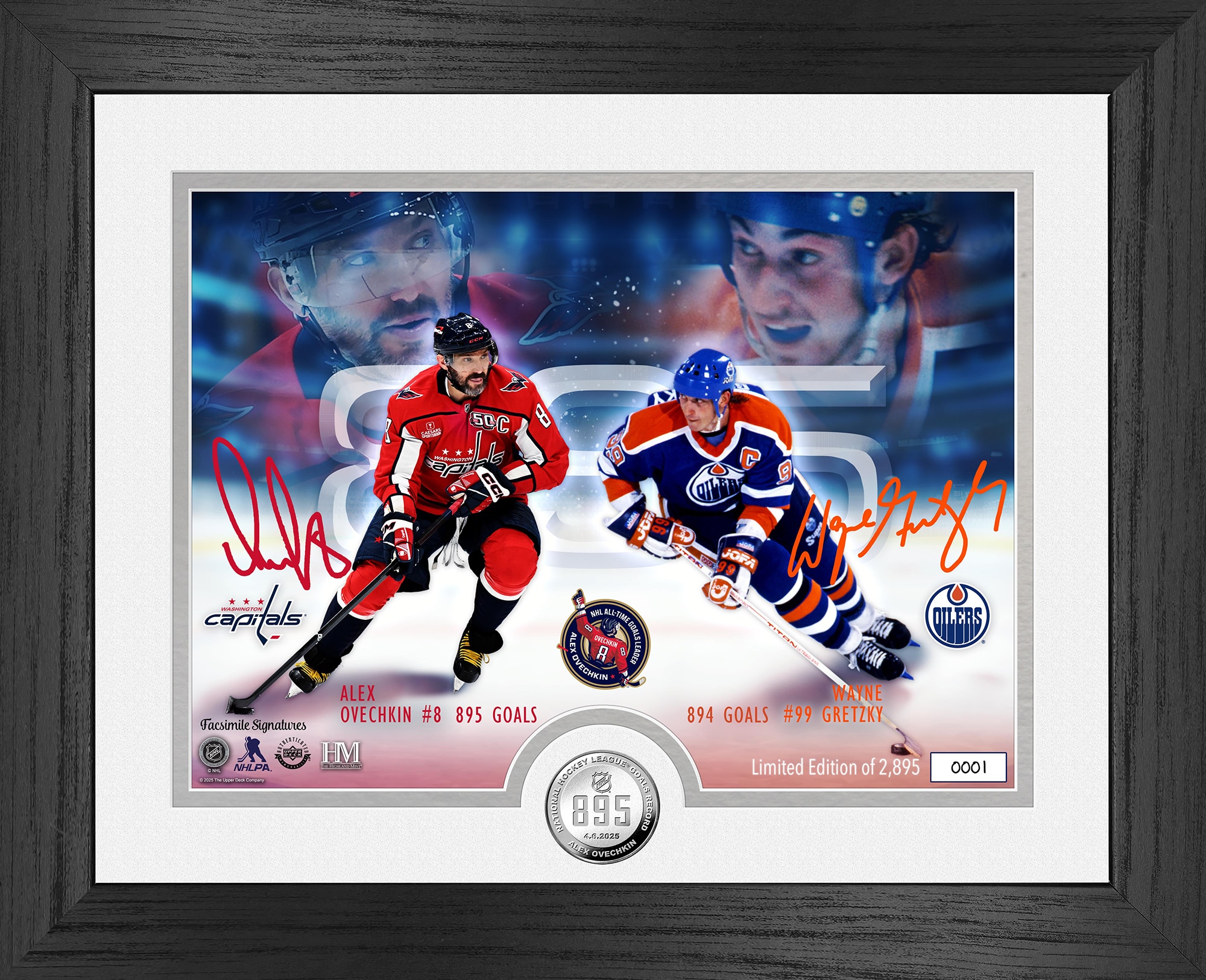 Alex Ovechkin NHL 895 Goals Record News Coin Photo ミント