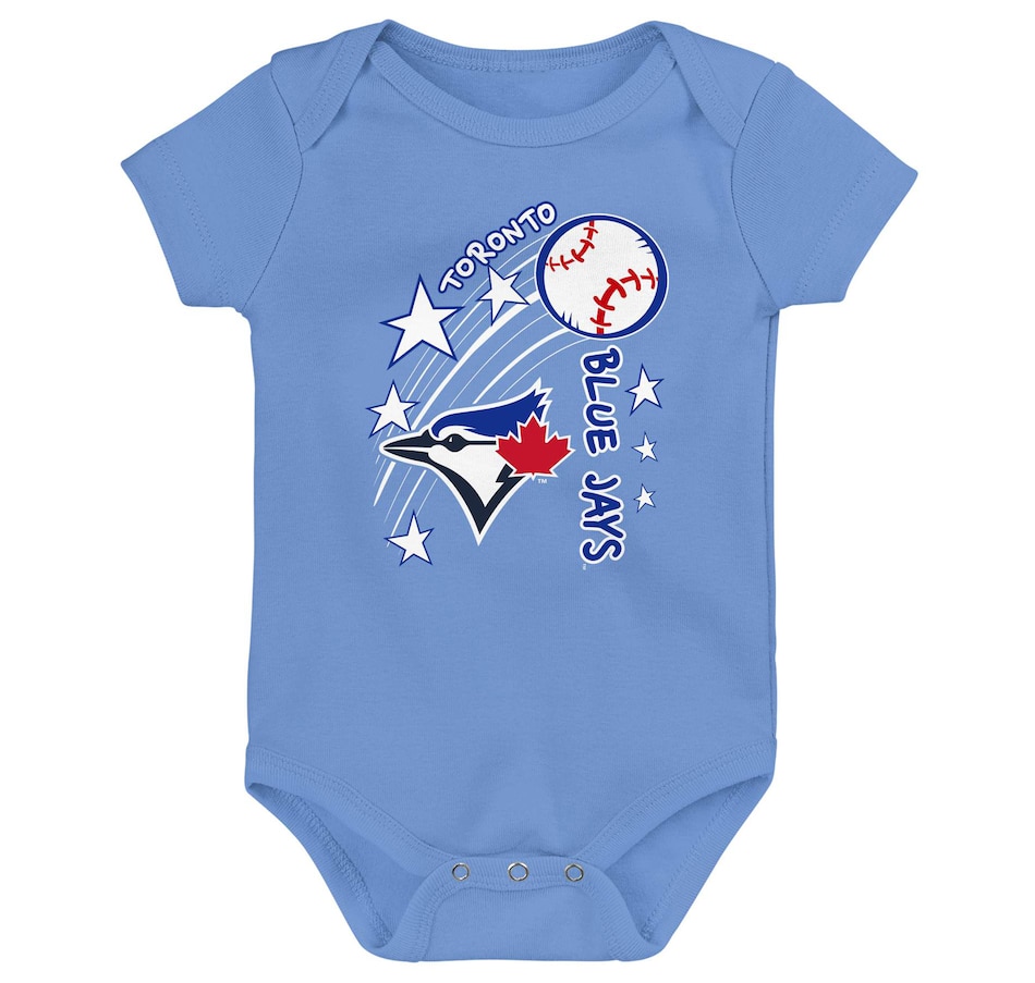 Image 712089_ALTMORE1.jpg, Product 712-089 / Price $49.99, Infant Toronto Blue Jays MLB 1-2-3 Inning 3-Pack Creeper Set from Fanatics on TSC.ca's Sports department