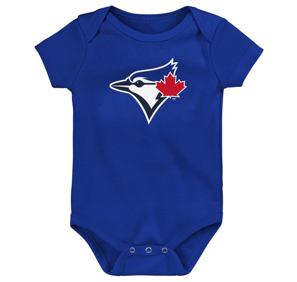 Image 712089_ALTMORE2.jpg, Product 712-089 / Price $49.99, Infant Toronto Blue Jays MLB 1-2-3 Inning 3-Pack Creeper Set from Fanatics on TSC.ca's Sports department