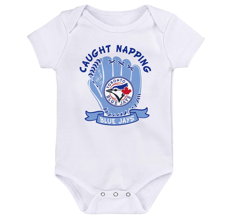 Image 712089_ALTMORE3.jpg, Product 712-089 / Price $49.99, Infant Toronto Blue Jays MLB 1-2-3 Inning 3-Pack Creeper Set from Fanatics on TSC.ca's Sports department