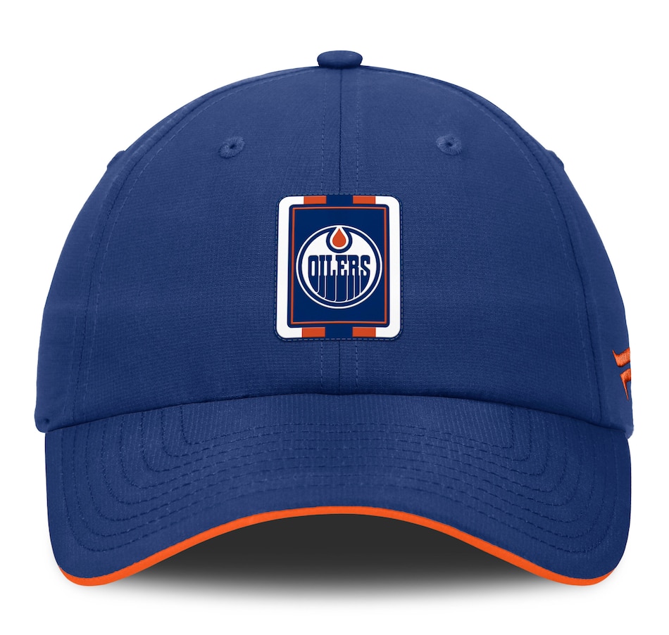 Image 712109_ALTMORE1.jpg, Product 712-109 / Price $54.99, Men's Edmonton Oilers Fanatics Blue Authentic Pro Rink Pinnacle Adjustable Hat from Fanatics on TSC.ca's Sports department