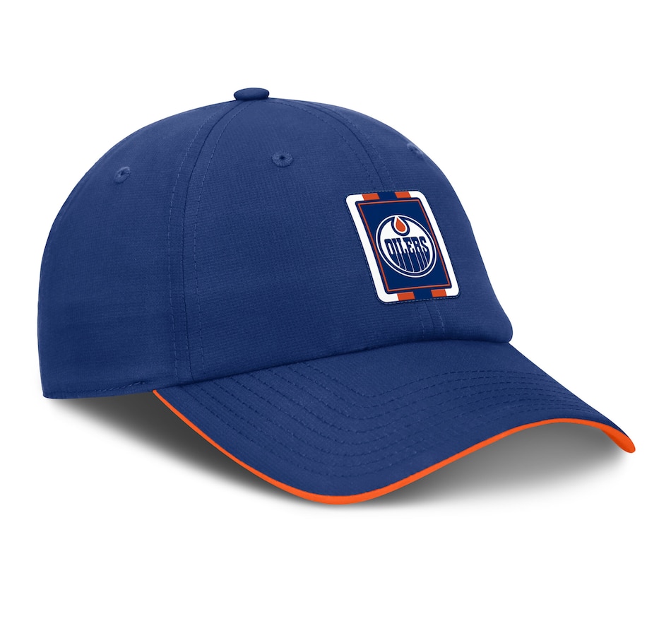 Image 712109_ALTMORE2.jpg, Product 712-109 / Price $54.99, Men's Edmonton Oilers Fanatics Blue Authentic Pro Rink Pinnacle Adjustable Hat from Fanatics on TSC.ca's Sports department