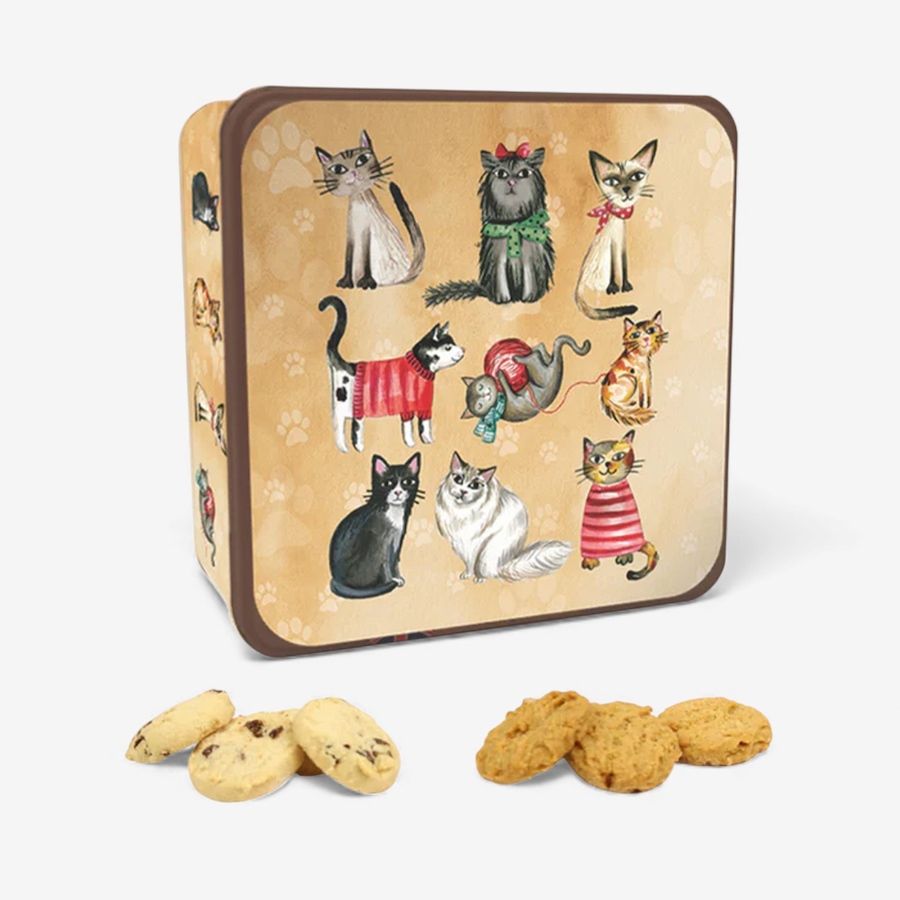 Image 712204_ALTMORE1.jpg, Product 712-204 / Price $22.99, Dolce & Gourmando Grandma Wild's Embossed Cats In Jumpers Tin from Dolce & Gourmando on TSC.ca's Kitchen department