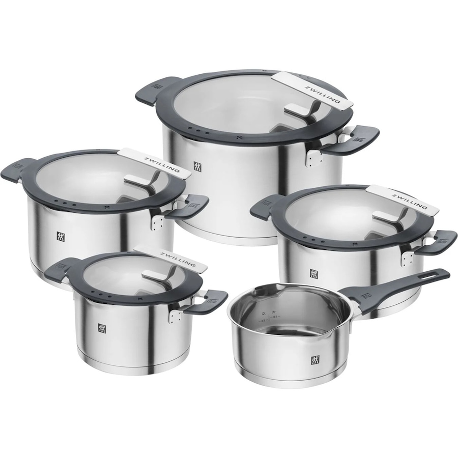 Image 712212.jpg, Product 712-212 / Price $449.99, Zwilling 5-Piece Simplify Pot Set (round, stainless steel) from Zwilling on TSC.ca's Kitchen department