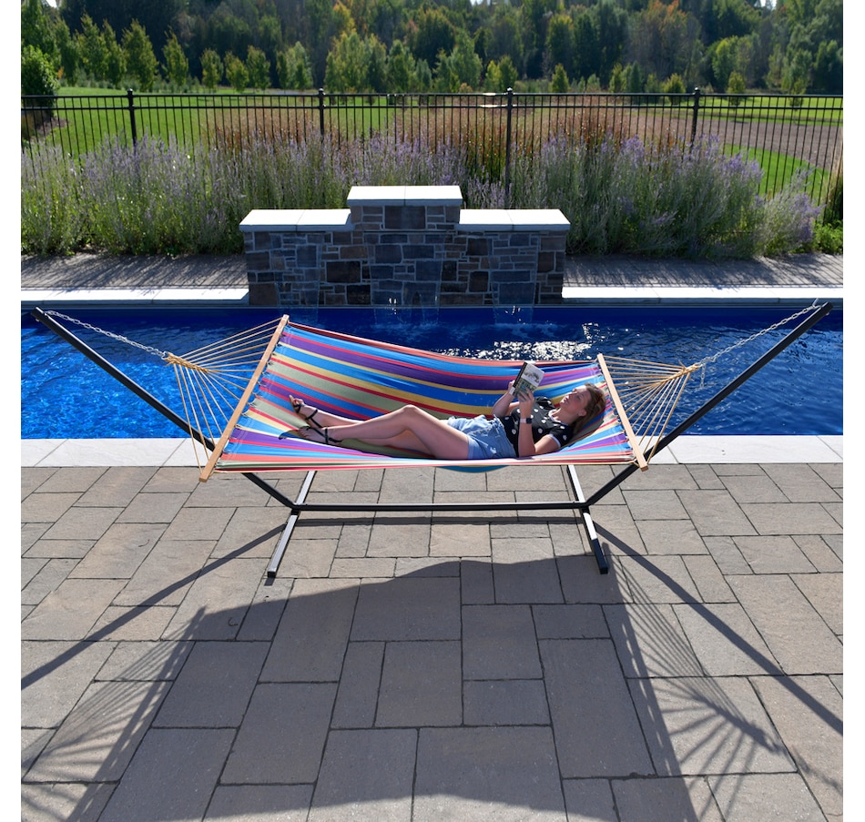 Image 712281_ALTMORE2.jpg, Product 712-281 / Price $299.99, Vivere Spreader Bar Hammock Combo (13') from Vivere on TSC.ca's Home & Garden department
