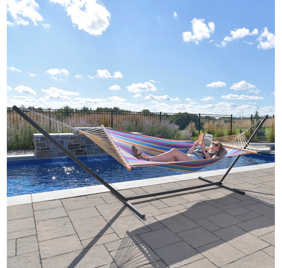 Image 712281_ALTMORE4.jpg, Product 712-281 / Price $299.99, Vivere Spreader Bar Hammock Combo (13') from Vivere on TSC.ca's Home & Garden department