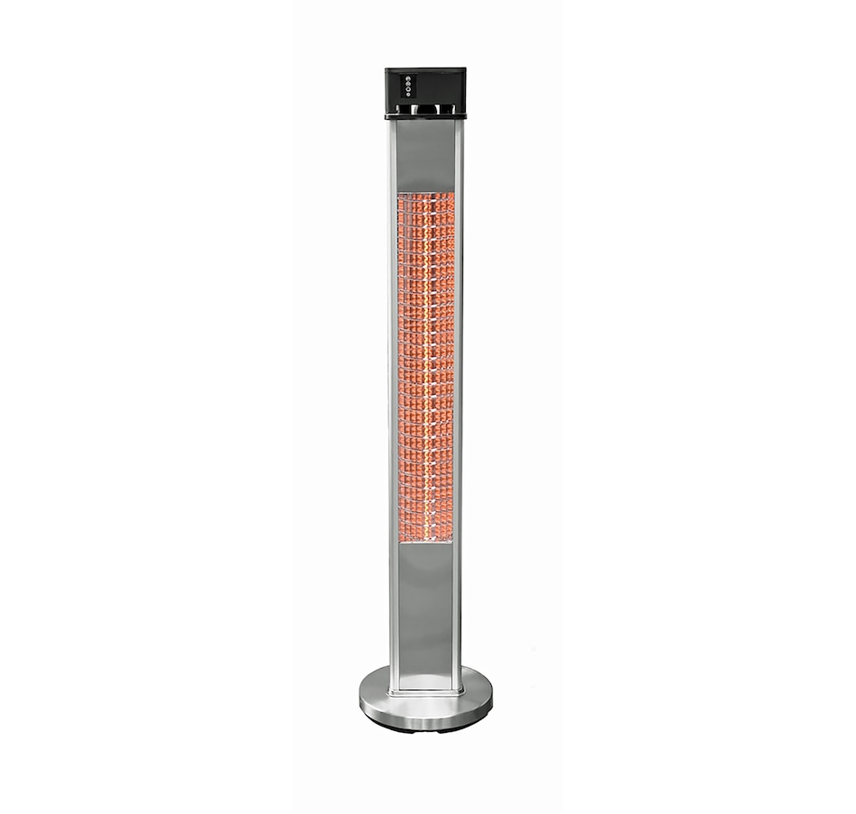 Image 712357.jpg, Product 712-357 / Price $349.00, EnerG+ Infrared Electric Outdoor Heater (freestanding with remote, silver) from ENERG+ on TSC.ca's Home & Garden department
