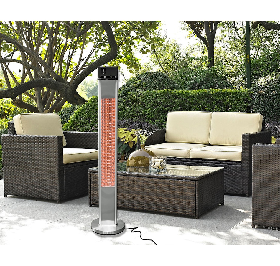 Image 712357_ALTMORE1.jpg, Product 712-357 / Price $349.00, EnerG+ Infrared Electric Outdoor Heater (freestanding with remote, silver) from ENERG+ on TSC.ca's Home & Garden department