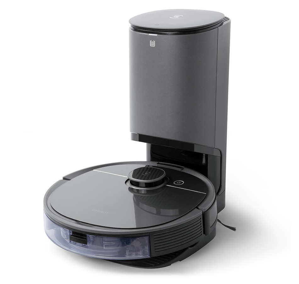 Image 712458.jpg, Product 712-458 / Price $1,099.99, Ecovacs Deebot Ozmo T8+ Vacuuming and Mopping Robot with 3D Object Detection and Avoidance, Precision Laser Mapping and Navigation, up to 3 Hours of Runtime, and Auto-Empty Station from Ecovacs on TSC.ca's Home & Garden department