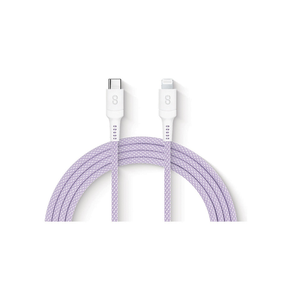 Image 712472_PUR.jpg, Product 712-472 / Price $34.99, ogiix Vibrance Connect USB-C to Lightning Cable (silver) from Logiix on TSC.ca's Electronics department