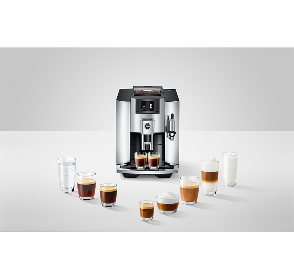 Image 712537_ALTMORE6.jpg, Product 712-537 / Price $2,795.00, Jura E8 Chrome Automatic Bean-to-Cup Espresso and Specialty Coffee Machine from Jura on TSC.ca's Kitchen department