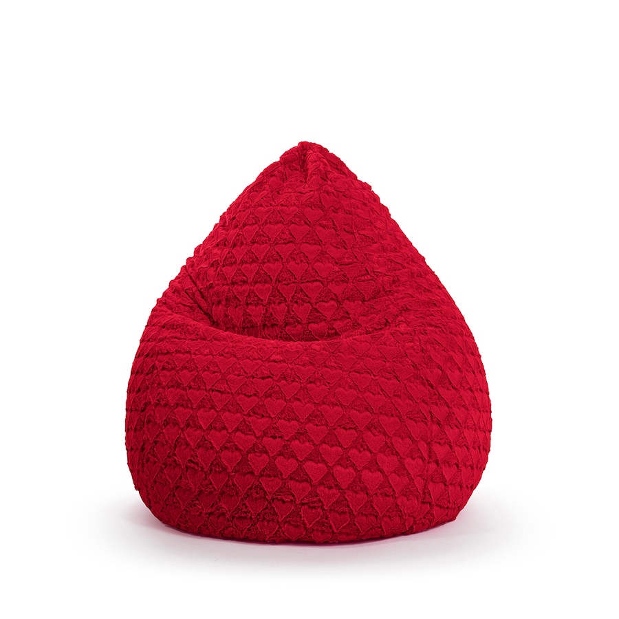 Image 712599_RED.jpg, Product 712-599 / Price $179.99, Gouchee Home Fluffy Hearts Bean Bag Chair from Gouchee Home on TSC.ca's Home & Garden department
