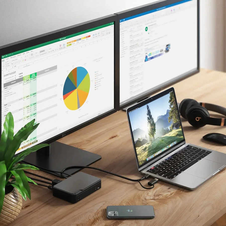 Image 712619_ALTMORE2.jpg, Product 712-619 / Price $209.99, Alogic Dual Monitor Dock, 2x HDMI, USB-C/A, 4x USB-A, RJ45 from Alogic on TSC.ca's Electronics department