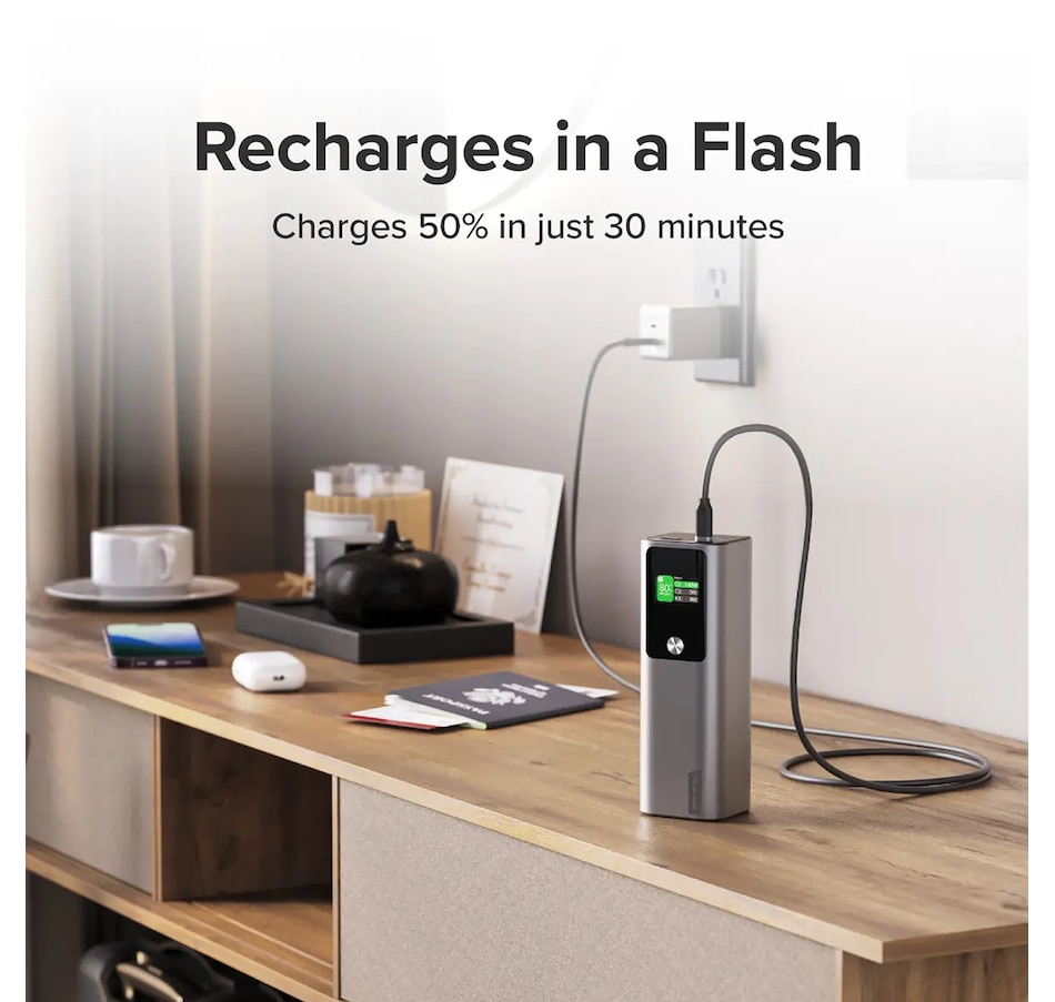 Image 712625_ALTMORE2.jpg, Product 712-625 / Price $159.99, Alogic 27,000-mAh Power Bank, 140W PD, 3 Ports, Digital Display from Alogic on TSC.ca's Electronics department