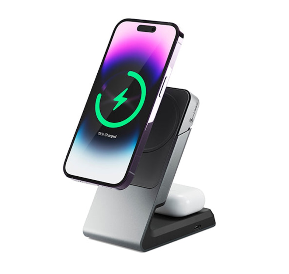 Image 712631.jpg, Product 712-631 / Price $129.99, Alogic 2-in-1 Qi Stand, 15W Phone, 5W AirPods (black) from Alogic on TSC.ca's Electronics department