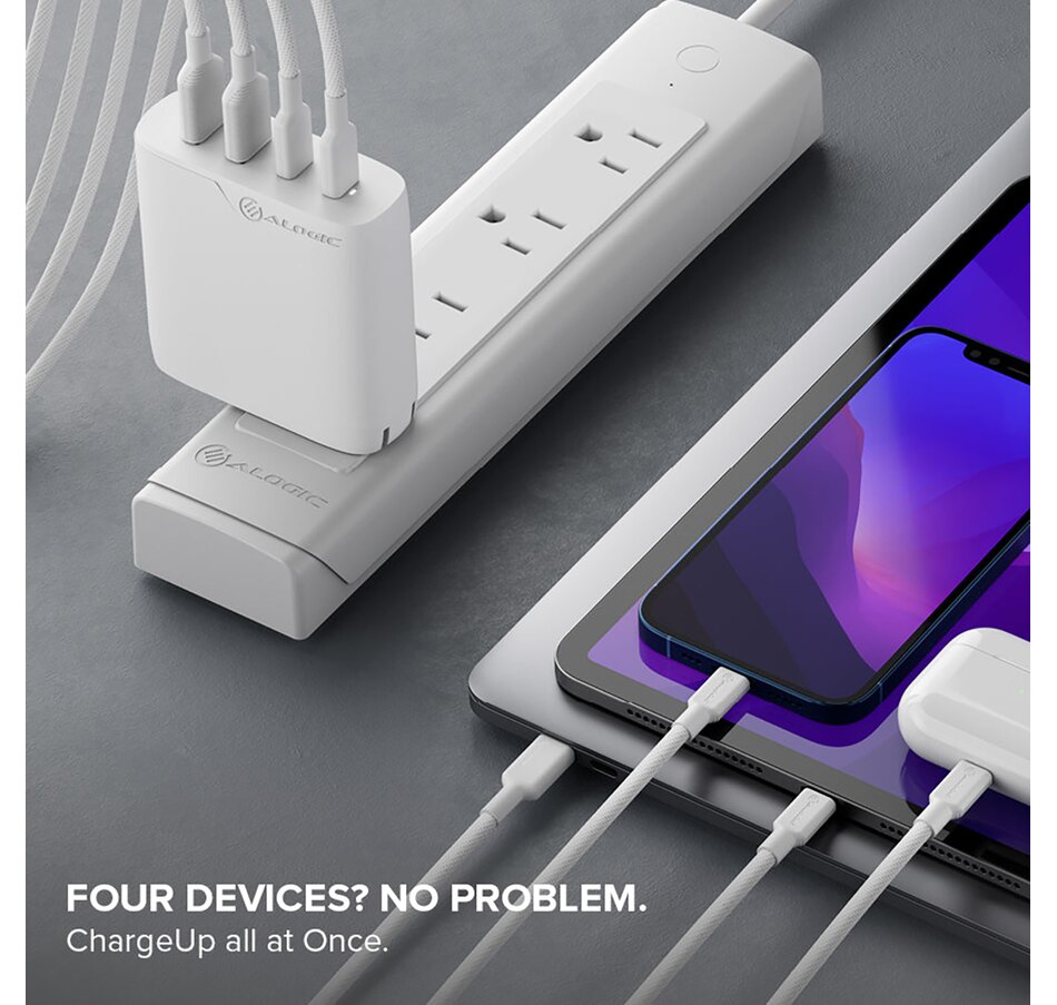 Image 712636_ALTMORE2.jpg, Product 712-636 / Price $89.99, Alogic 4-Port 100W GaN PD Wall Charger from Alogic on TSC.ca's Electronics department