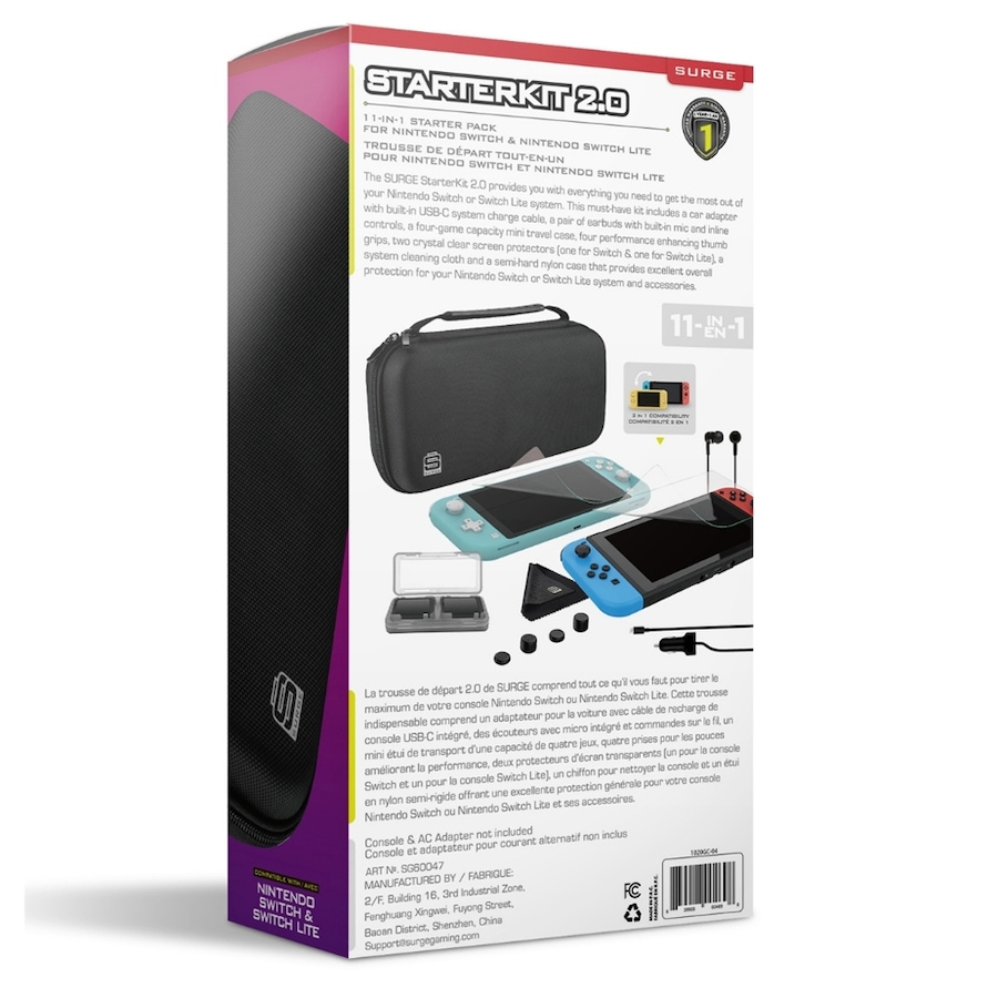 Image 712652_ALTMORE4.jpg, Product 712-652 / Price $24.99, Surge StarterKit 2.0 11-in-1 Accessory Starter Pack for Nintendo Switch from Surge on TSC.ca's Toys & Hobbies department