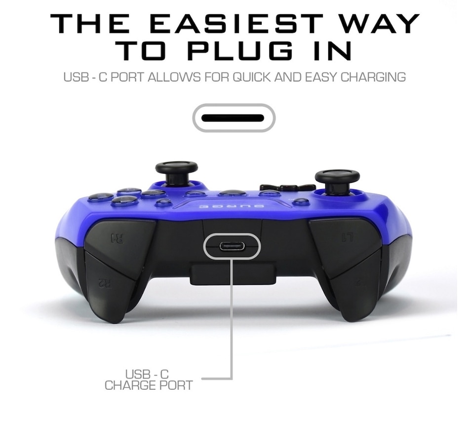 Image 712654_ALTMORE2.jpg, Product 712-654 / Price $39.99, Surge SwitchPad Wireless Pro Controller for Nintendo Switch (Blue) on TSC.ca's Toys & Hobbies department
