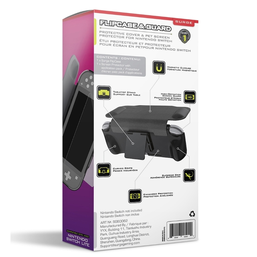 Image 712656_ALTMORE4.jpg, Product 712-656 / Price $19.99, Surge FlipCase and Guard Protective Case and Screen Protector for Nintendo Switch Lite from Surge on TSC.ca's Toys & Hobbies department