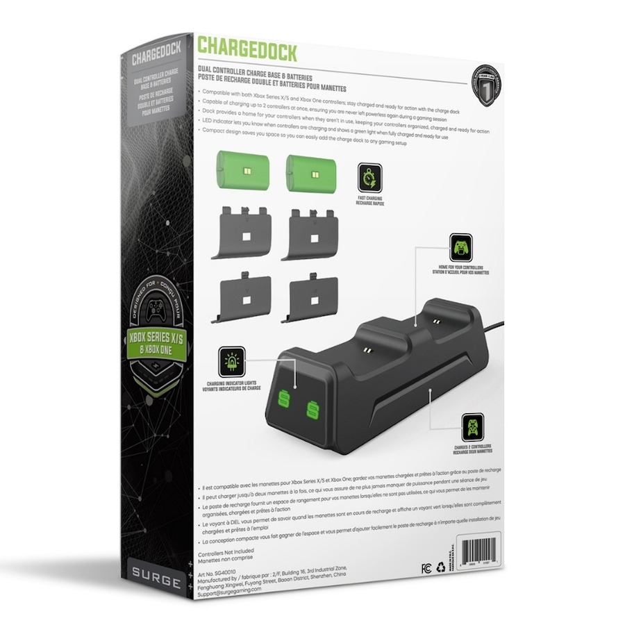 Image 712674_ALTMORE4.jpg, Product 712-674 / Price $29.99, Surge ChargeDock Dual Controller Charge Base for Xbox Series X|S and One from Surge on TSC.ca's Toys & Hobbies department
