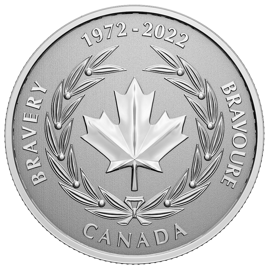 Image 712677.jpg, Product 712-677 / Price $44.95, 2022 $5 Medal of Bravery $5 Fine Silver Coin Moments to Hold Series from Royal Canadian Mint (RCM) on TSC.ca's Coins department