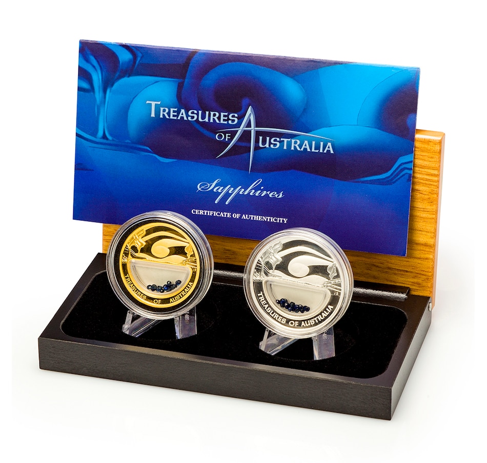 Image 712734.jpg, Product 712-734 / Price $4,295.00, 2007 Treasures of Australia Two-Coin Set: 1 Pure Gold Coin and 1 Pure Silver Coin from Canadian Coin & Currency on TSC.ca's Coins department