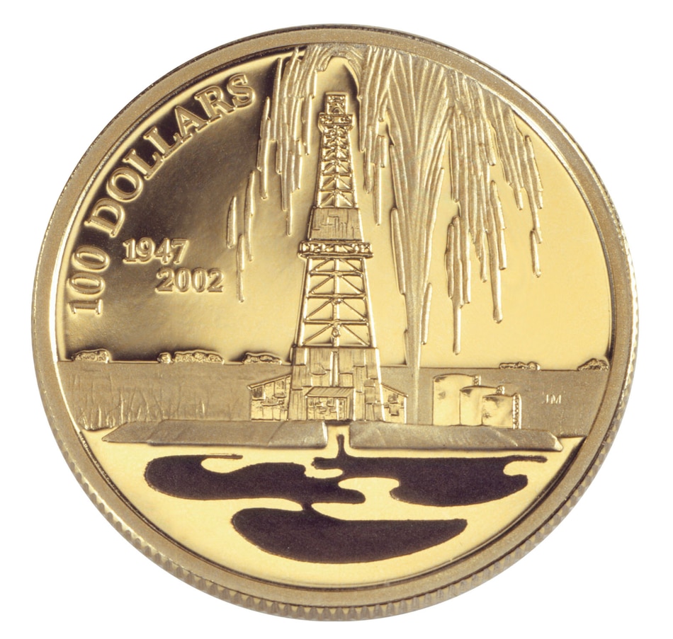 Image 712747_ALTMORE1.jpg, Product 712-747 / Price $949.95, 2002 55th Anniversary of Discovering Oil in Leduc, Alberta from Royal Canadian Mint (RCM) on TSC.ca's Coins department