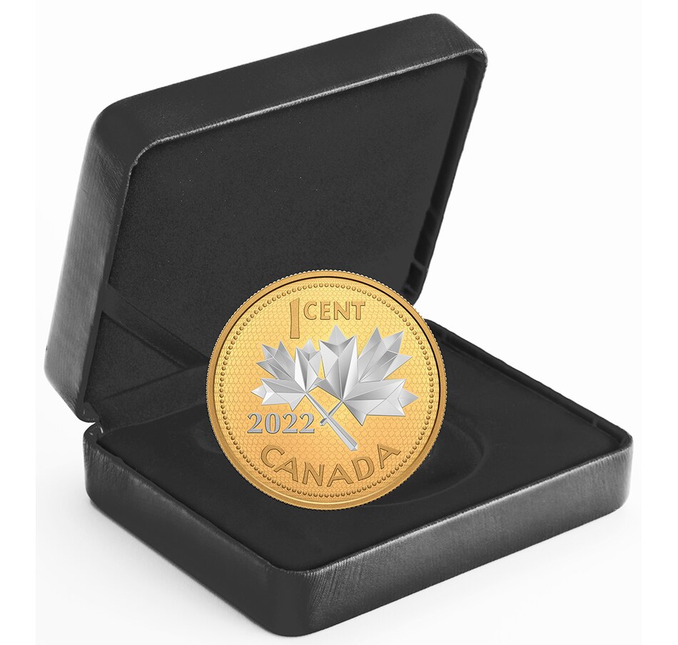 Image 712810_ALTMORE3.jpg, Product 712-810 / Price $599.95, 2022 Five-Ounce Fine Silver Coin - 10th Anniversary of the Farewell to the Penny from Royal Canadian Mint (RCM) on TSC.ca's Coins department