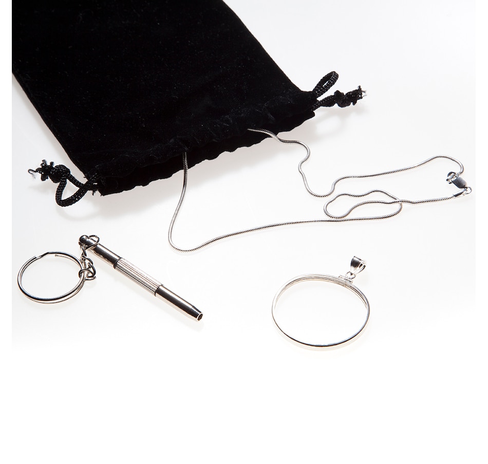 Image 712837.jpg, Product 712-837 / Price $49.95, Sterling Silver Bezel and Chain - Turn Your 34-mm RCM $10 Coins into Spectacular Jewellery from Royal Canadian Mint (RCM) on TSC.ca's Coins department