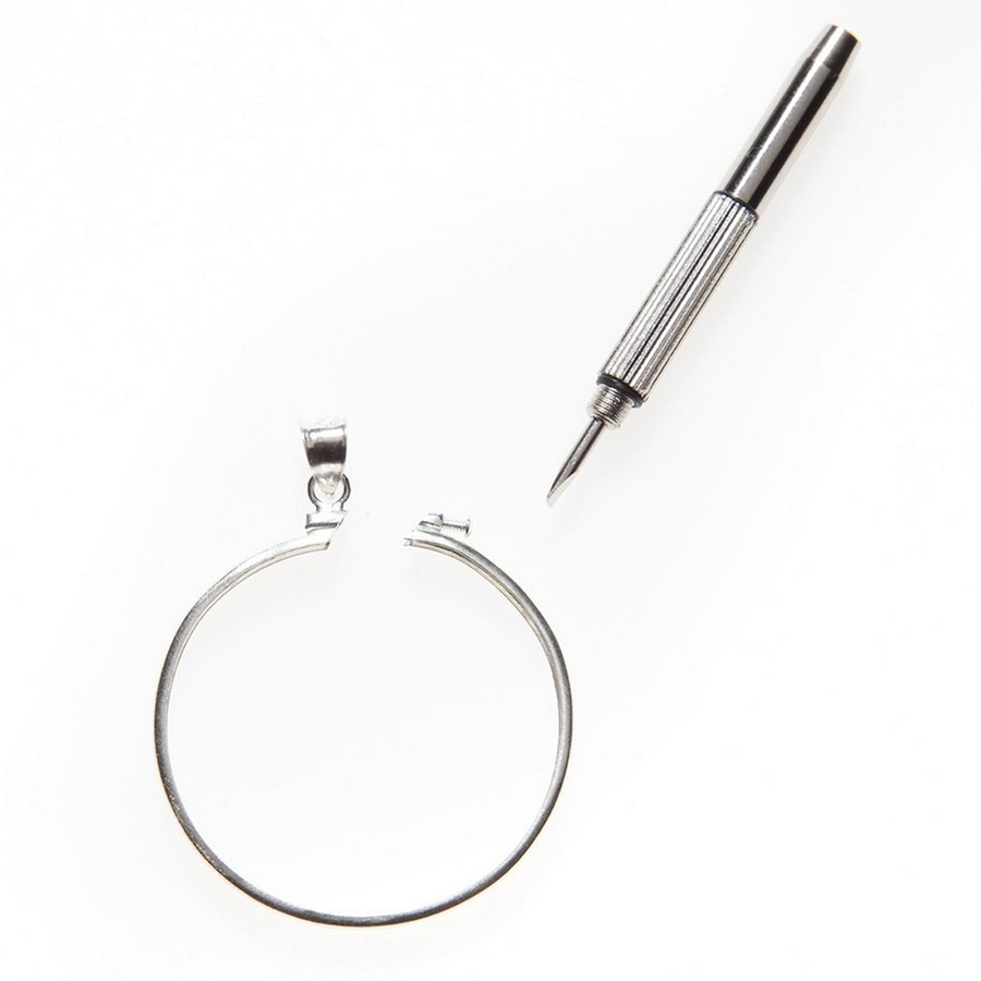 Image 712838_ALTMORE2.jpg, Product 712-838 / Price $59.95, Sterling Silver Bezel and Chain - Turn Your 36-mm RCM Coins into Spectacular Jewellery from Royal Canadian Mint (RCM) on TSC.ca's Coins department
