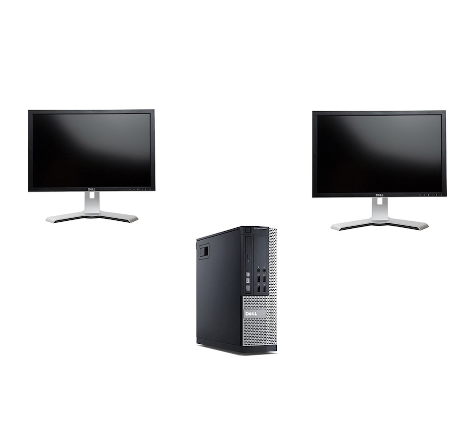 Image 712850.jpg, Product 712-850 / Price $314.99, Dell OptiPlex 9020 SFF i7-4770 16GB 512GB SSD Windows 10 Pro plus Two 24" LCD (Refurbished) from Dell on TSC.ca's Electronics department