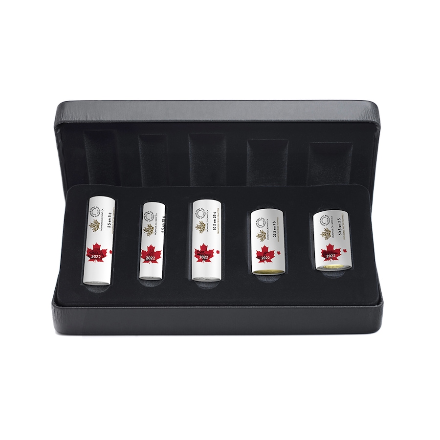 Image 712899.jpg, Product 712-899 / Price $199.95, Final Coin Issue of Queen Elizabeth II 2022 Special Wrap Roll Collection from Royal Canadian Mint (RCM) on TSC.ca's Coins department