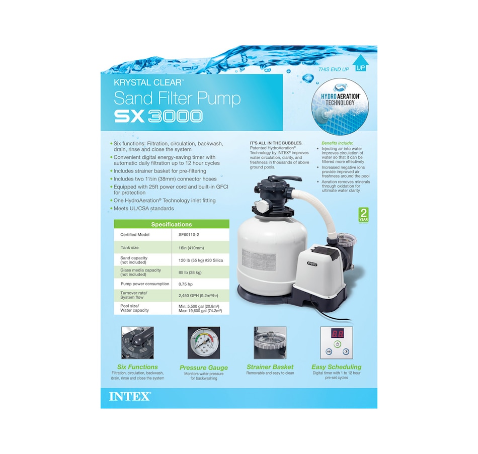 Image 712937_ALTMORE5.jpg, Product 712-937 / Price $449.99, Intex Krystal Clear Sand Filter Pump (3,000 GPH) from Intex on TSC.ca's Home & Garden department