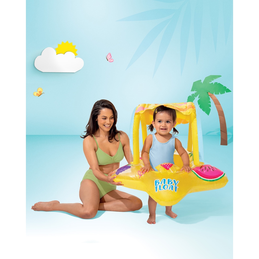 Image 712954_ALTMORE3.jpg, Product 712-954 / Price $19.99, Intex Yellow Kiddie Inflatable Pool Float with Sunshade from Intex on TSC.ca's Home & Garden department