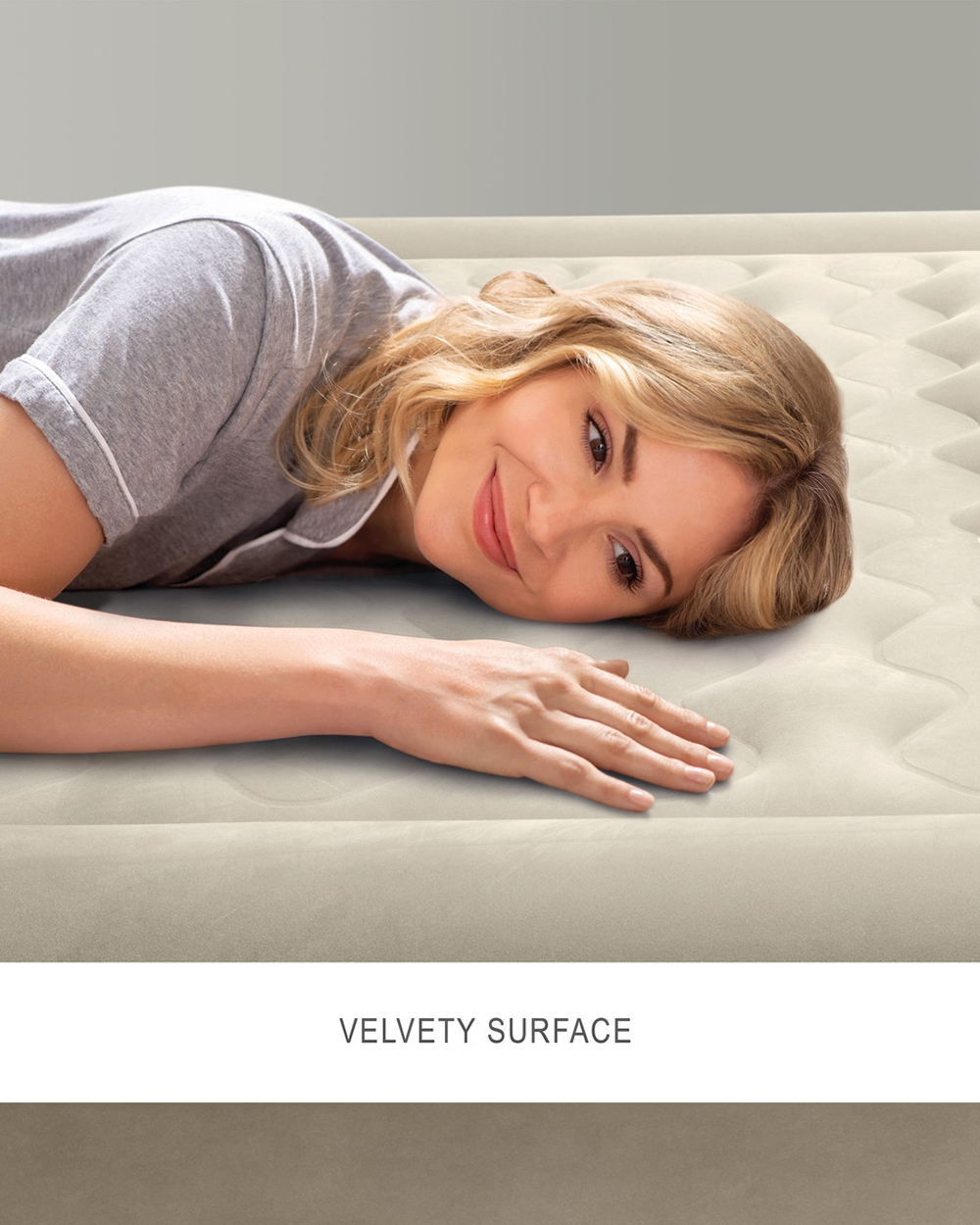 Intex Dura-Beam Deluxe Ultra Plush Queen Air Mattress with Built
