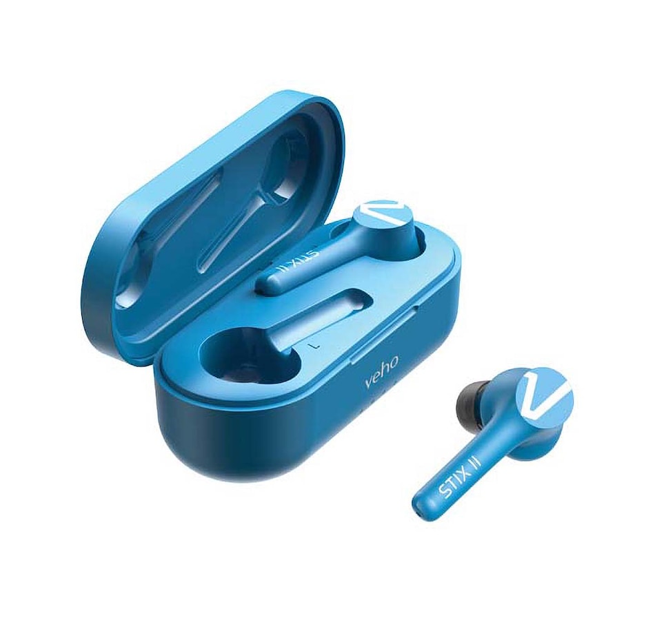 Image 712995_ALTMORE4.jpg, Product 712-995 / Price $299.99, Veho STIX II True Wireless Bluetooth Earphones (aqua) from Veho on TSC.ca's Electronics department