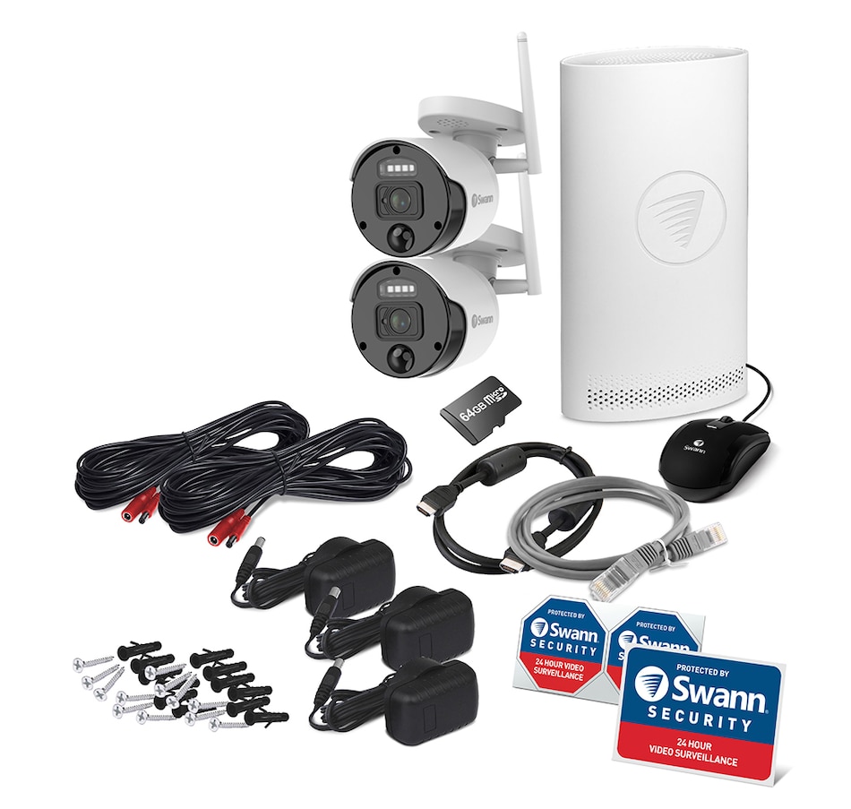 Image 713025_ALTMORE13.jpg, Product 713-025 / Price $379.99, Swann 1080p Four-Channel 1 TB Hard Drive Wi-Fi NVR Security System with Two Cameras with Controllable Spotlights and Sirens SWNVK-500KH2 from Swann on TSC.ca's Electronics department
