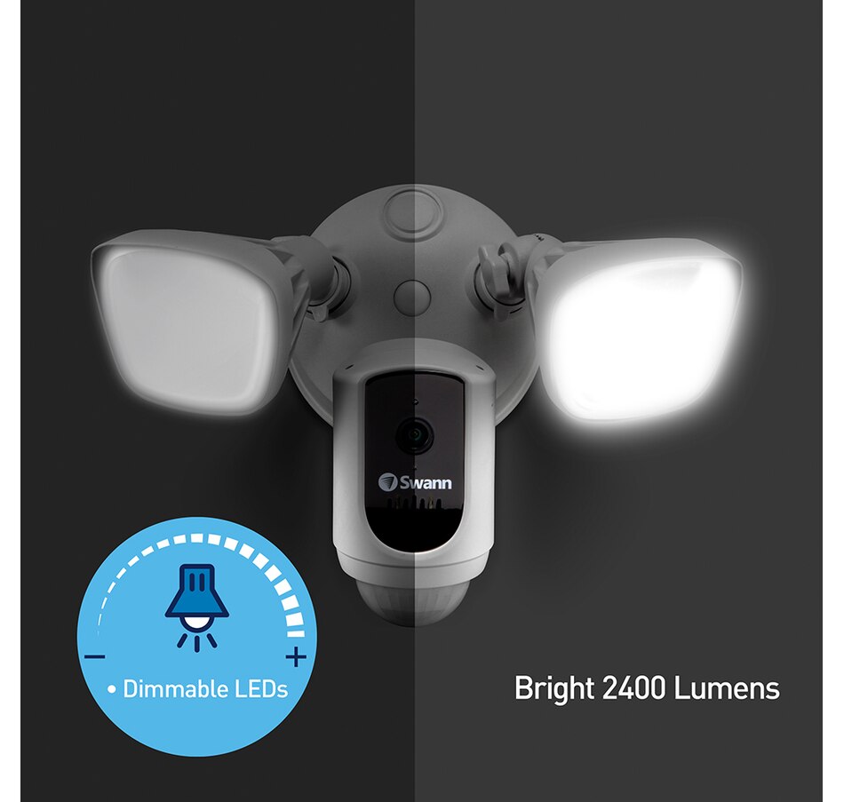 Image 713027_ALTMORE5.jpg, Product 713-027 / Price $199.99, Swann 1080p Smart Wi-Fi Floodlight Security Camera with Amazon Alexa and Google Assistant Compatibility SWIFI-FLOCAM2W from Swann on TSC.ca's Electronics department