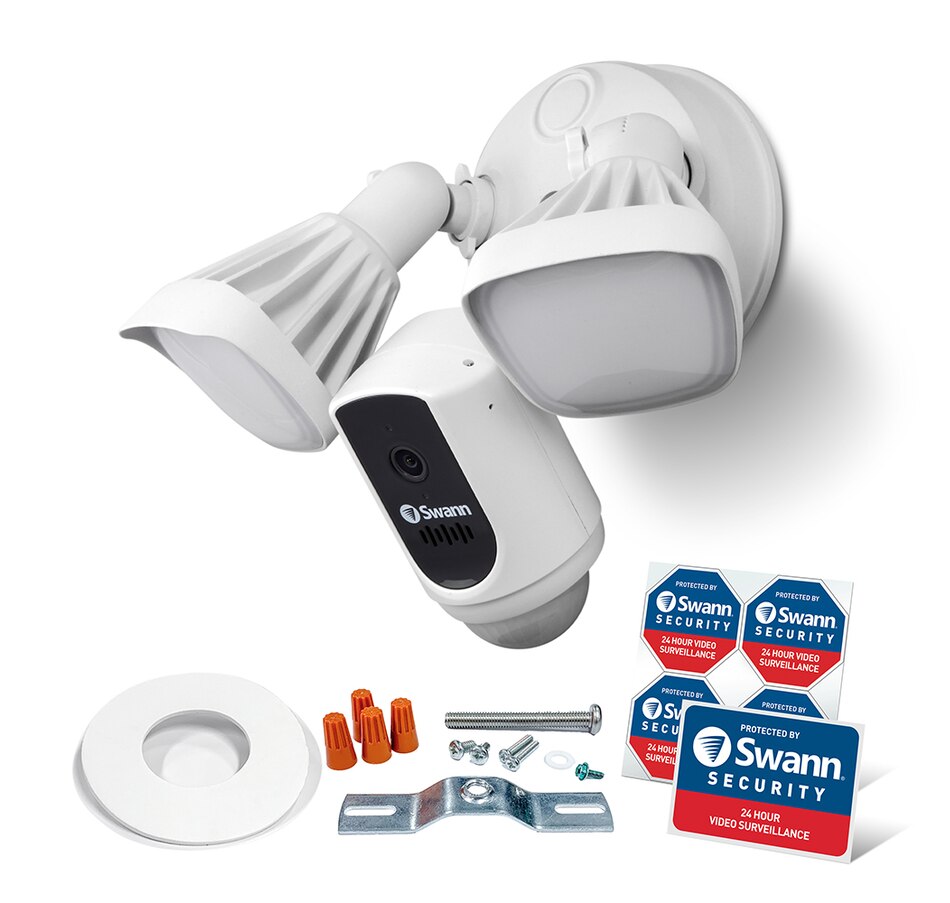 Image 713027_ALTMORE7.jpg, Product 713-027 / Price $199.99, Swann 1080p Smart Wi-Fi Floodlight Security Camera with Amazon Alexa and Google Assistant Compatibility SWIFI-FLOCAM2W from Swann on TSC.ca's Electronics department