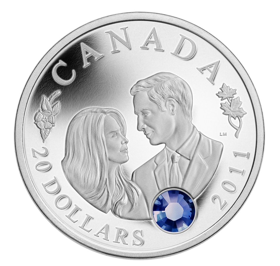 Image 713039_ALTMORE1.jpg, Product 713-039 / Price $124.95, $20 Fine Silver Coin 2011 HRH Prince William of Wales and Miss Catherine Middleton from Royal Canadian Mint (RCM) on TSC.ca's Coins department