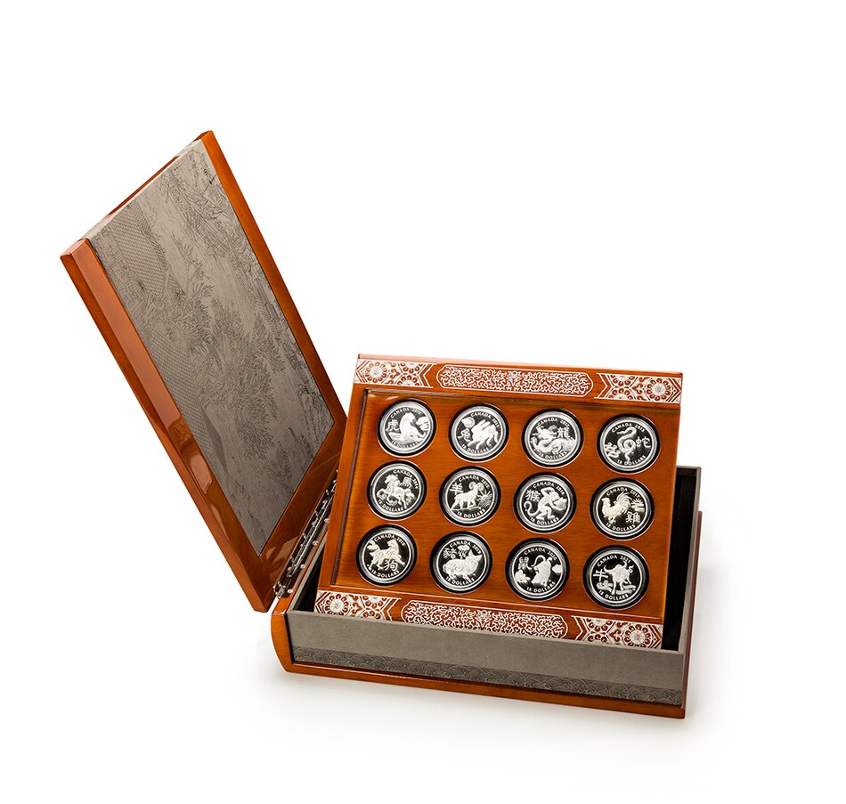 Image 713041.jpg, Product 713-041 / Price $1,249.95, Silver Classic Chinese Zodiac 12-Year Collection from Royal Canadian Mint (RCM) on TSC.ca's Coins department