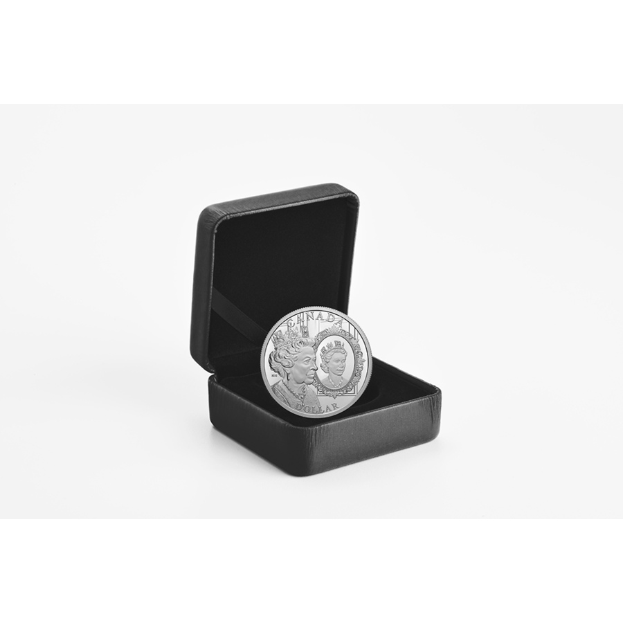 Image 713158_ALTMORE2.jpg, Product 713-158 / Price $239.95, 2022 Special Edition Proof Silver Dollar - The Platinum Jubilee of Her Majesty Queen Elizabeth II from Royal Canadian Mint (RCM) on TSC.ca's Coins department